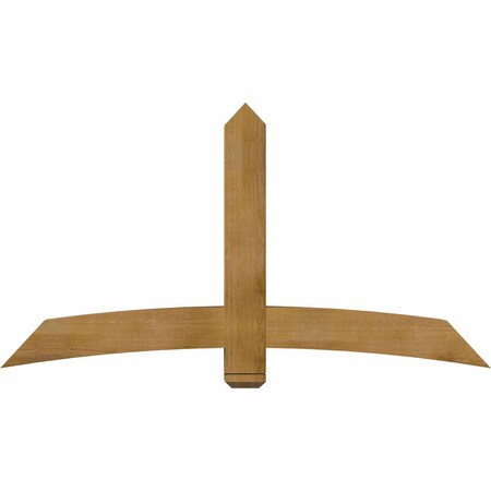 Ekena Millwork Bellingham Rough Sawn Timber Gable Bracket, Western Red Cedar, 72"W x 39"H x 6"D x 6"F, 13/12 Pitch GBW072X39X0606BEL00RWR